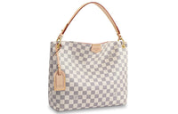 LOUIS VUITTON Graceful Cow Leather Hobo Bag, Tote Bag, Handbag Small Size Women's White