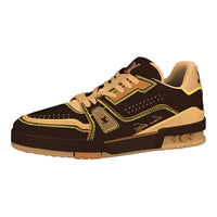 LOUIS VUITTON Low-Top Skateboard Shoes Men's Dark Brown