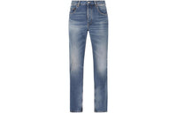 SAINT LAURENT Logo Patch Straight Leg Jeans