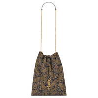 SAINT LAURENT Jamie Silk Shoulder Bag Unisex Marine Blue & Multicolor