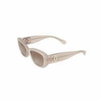CHANEL Irregular Shape Sunglasses Unisex Gray