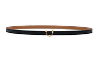 HERMES Leather Belts Women's Black/Brown