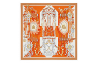 HERMES Silk Scarves Women's Orange