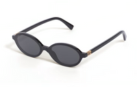 MIU MIU Acetate Irregular Shape Sunglasses Women's Black