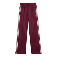 (WMNS) adidas x Sporty & Rich Trackpants Asia Sizing 'Maroon' JN5324