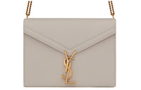 SAINT LAURENT Leather Shoulder Bag, Crossbody Bag, Handbag Women's White