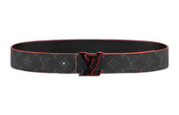 LOUIS VUITTON Leather Belts Men's 4cm