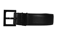 SAINT LAURENT Fashion Solid Color Logo Pin Buckle Leather Belts Women's 2cm