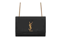SAINT LAURENT KATE Cow Leather Double Sided Chain Crossbody Bag, Shoulder Bag Women's Black