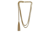 SAINT LAURENT Brass Metal Necklaces Women's Gold