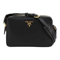 PRADA Calfskin Shoulder Bag Women's Black