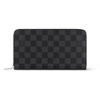 LOUIS VUITTON Zippy Organizer Damier Graphite Canvas Black