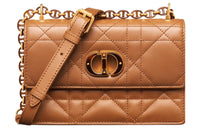 DIOR Caro Calfskin Crossbody Bag Shoulder Bag Women's Brown