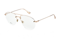 DIOR Alloy Aviator Eyeglass Frames Unisex Rose Gold