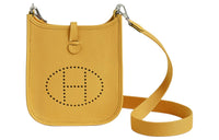 HERMES Evelyne Clemence Bullock Leather Crossbody Bag Shoulder Bag Mini Women's Sunshine Gold