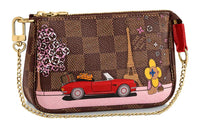 LOUIS VUITTON Mini Pochette Accessoires Damier Ebene Vivienne Paris Red Lining