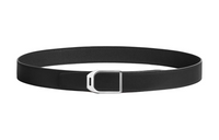 HERMES Calfskin Leather Belts Men's Black Width: 3.2cm