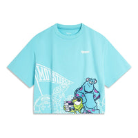 (WMNS) Li-Ning x Disney Monsters University Graphic T-shirt 'Sky Blue' AHSU490-3