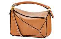 LOEWE Puzzle Calfskin Geometric Puzzle Bag, Handbag, Shoulder Bag, Crossbody Bag Mini Women's Light Caramel Brown