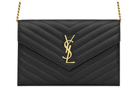 SAINT LAURENT Sheepskin Shoulder Bag, Crossbody Bag Women's Black