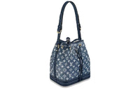 LOUIS VUITTON NOE Denim Bucket Bag, Portable Crossbody Bag, Shoulder Bag Women's Blue
