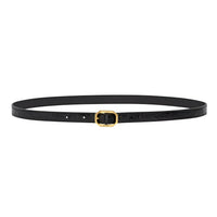 SAINT LAURENT Cow Leather Leather Belts Women's Black Width: 1.5cm