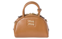 MIU MIU Leather Shoulder Bag Crossbody Bag Handbag Women's Brown