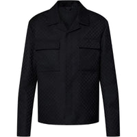 LOUIS VUITTON Damier Open Collar Wool Overshirt