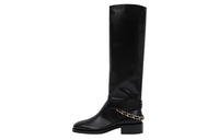 CHANEL 22A Knee-high Boots Women's Black