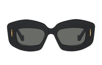 LOEWE Plate Frame Irregular Shape Sunglasses Women's Black