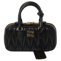 MIU MIU Arcadie Series Leather Shoulder Bag Crossbody Bag Handbag Mini Women's Black