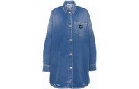 PRADA Triangle logo Denim Shirt