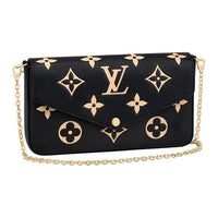 LOUIS VUITTON Félicie Pochette Bicolor Monogram Empriente Black/Beige