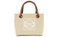 LOEWE Anagram Jacquard Fabric With Cow Leather Shoulder Bag, Crossbody Bag, Handbag Mini Women's Beige/Tan