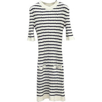 CHANEL 2023 Striped Knitted Dress