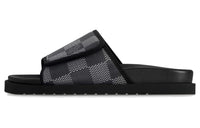 LOUIS VUITTON Miami Slide Slippers Men's Black