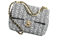 CHANEL Twill Velvet Artificial Pearl Mouth Cover Bag Crossbody Bag Mini Women's White & Black & Silver