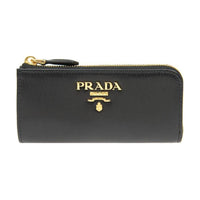 PRADA Calfskin Wallet Women's Black