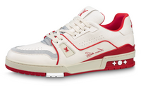 LOUIS VUITTON Lv Trainer Sneakers 'White Red Grey'
