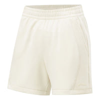 (WMNS) Li-Ning Training Series Logo Shorts 'Beige' AKSU016-5