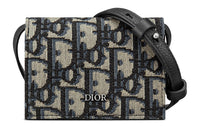 DIOR Canvas Bag, Crossbody Bag, Card Holder, Coin Purse, Crossbody Bag Mini Unisex Denim Blue
