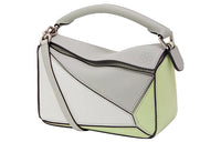 LOEWE Puzzle Cow Leather Puzzle Bag Handbag Shoulder Bag Crossbody Bag Mini Women's Smoke Gray/Light Cyan