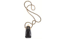 CHANEL 22A Early Autumn Sheepskin Lipstick Pouch Crossbody Bag Women's Black