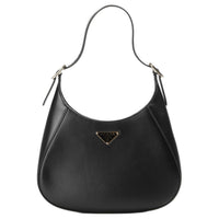 PRADA Cleo Calfskin Handbag Shoulder Bag Women's Black