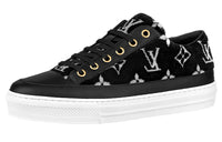 LOUIS VUITTON Stellar Sneakers 'Black With White Monogram' Women's