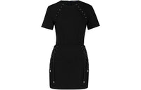 LOUIS VUITTON Short-Sleeved Dresses Women's Black