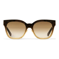 LOUIS VUITTON Metal Acetate Square Sunglasses Women's Brown