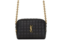 SAINT LAURENT Sheepskin Camera Bag Shoulder Bag Crossbody Bag Mini Women's Black