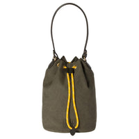 MIU MIU Cotton Bucket Bag Handbag Women's Olive Green