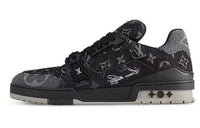 LOUIS VUITTON Trainer Low Top Skateboard Shoes Unisex Black